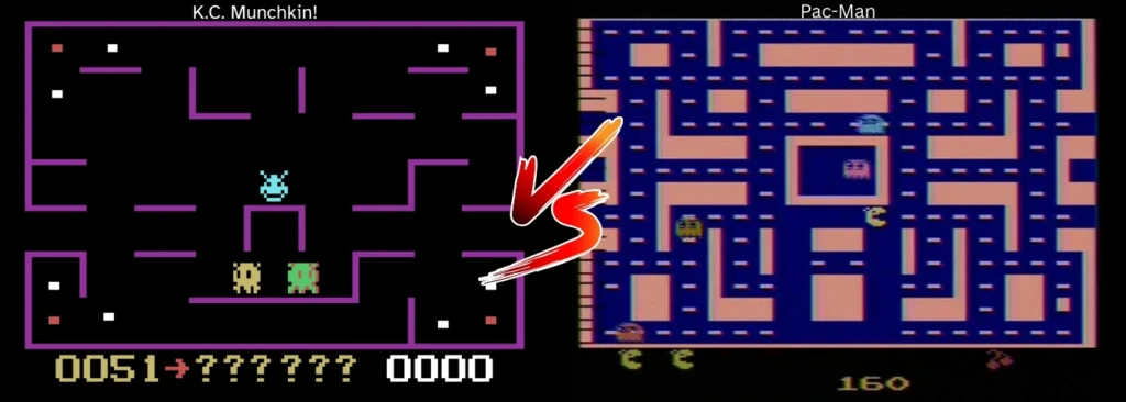 Magnavox Odyssey 2's K.C. Munchkin vs Atari 2600's Pac-Man